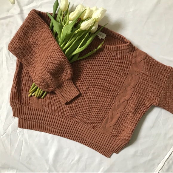 Sienna Sky Sweaters - Terra Cotta Knit Sweater